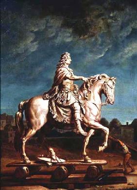 Transporting the Equestrian Statue of Louis XIV from the Workshop at the Convent of the Capucines in