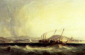 First crossing of the Channel by the steamship Fulton from Richard Parkes Bonington