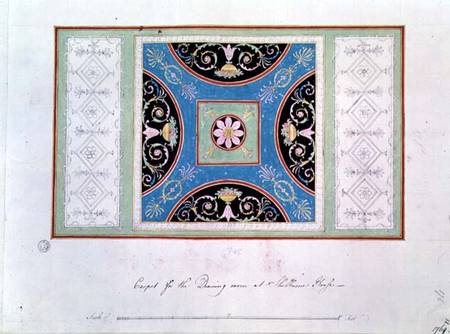 Carpet design for the drawing room, Shelburne House from Robert Adam