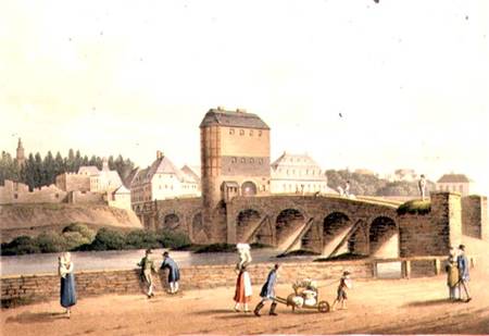 Entrance into Hanau over the Kinzig Bridge, from 'An Illustrated Record of Important Events in the A from Robert Bowyer
