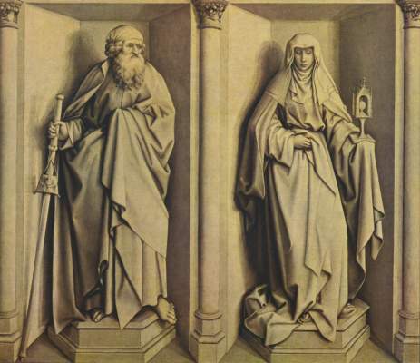 Altar of the stick miracle and the wedding of Mariae, back, St. Jakob the old and the St. Kl from Robert Campin