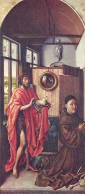 Johannes of the Täufer and brother Heinrich of Werl from Robert Campin