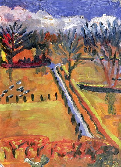 Blue Road, Hereford, 1998 (oil on board)  from Robert  Hobhouse