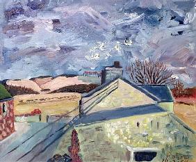 Doves at High Barns, 1998 (oil on canvas) 