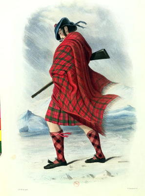 Scotsman in Highland Dress, engraved by W. Kinnebrock (colour litho) from Robert Ronald McIan