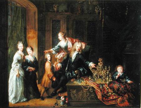 Portrait of Nicolas de Launay (1646-1727) and his Family from Robert Tournieres