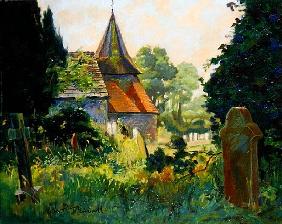 Schwengelpumpe und Trog im Garten - Erich Teister as art print or hand  painted oil.