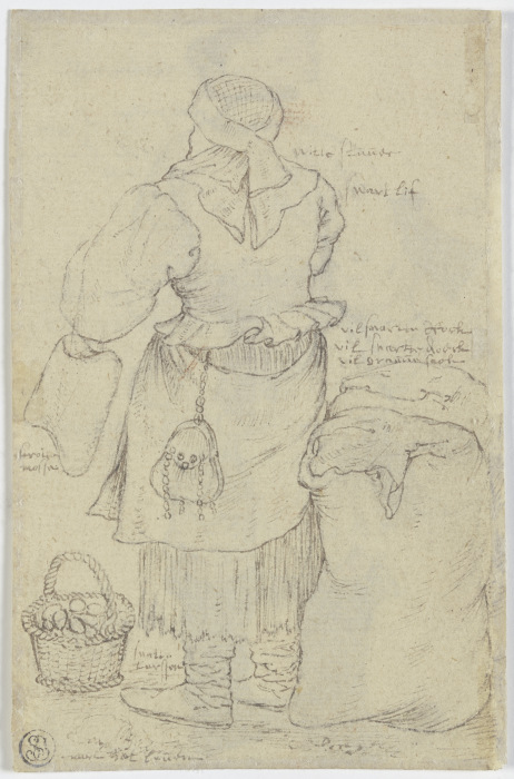 Market Woman with a Basket of Eggs from Roelant Savery