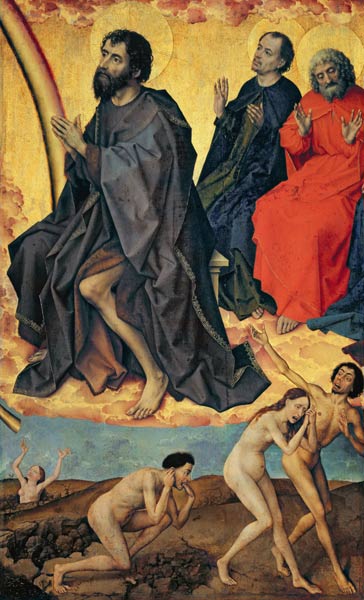 The Damned on their way to Hell and the Heavenly realm of Saints, from the Last Judgement from Rogier van der Weyden