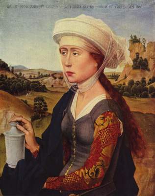 Braquealtar, right wing, Maria Magdalena from Rogier van der Weyden