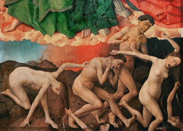 The Last Judgement, detail of the entrance of the damned into hell from Rogier van der Weyden