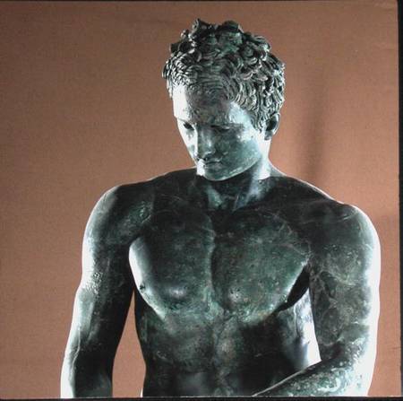 Athlete (copy of a Greek original of c04th BC)  (detail) from Roman