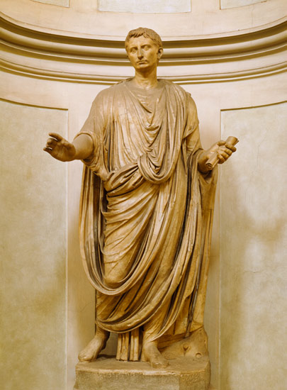 Emperor Augustus (63 BC-14 AD) from Roman