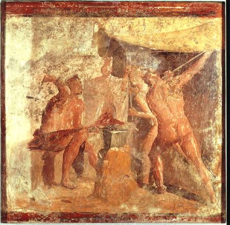 The Forge of Vulcan, from House VII, Pompeii from Roman