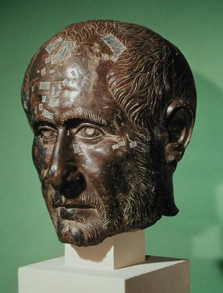 Head of Trajanus Decius (201-251) from Samisegetuza, Romania from Roman