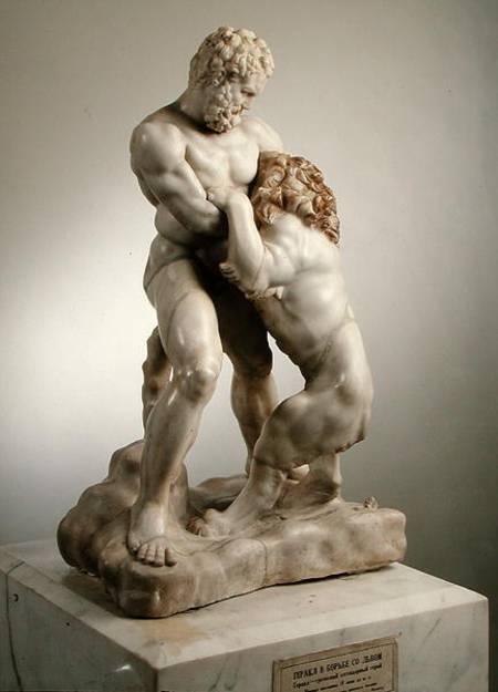 Heracles fighting the Lion from Roman