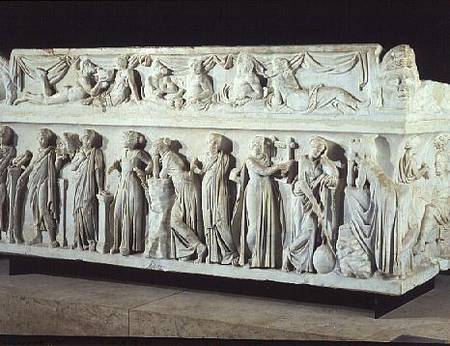 Sarcophagus with frieze of the Nine Muses from Roman