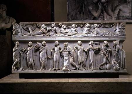 Sarcophagus of the Muses, Roman from Roman