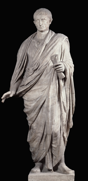 Statue of Caesar Augustus (63 BC-14 AD) - Roman as art print or hand ...