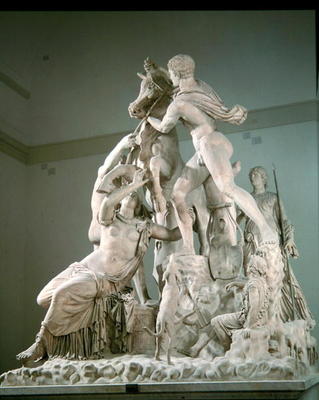 The Farnese Bull, Roman copy of a Greek original by Apollonios of Tralles (stone) from Roman 1st century BC