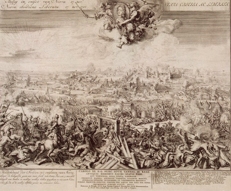 The Battle of Narva on 19 November 1700 from Romeyn de Hooghe