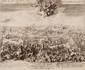 The Battle of Narva on 19 November 1700