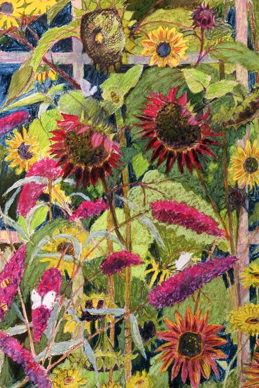 Flowers of the Sun (oil & pastel on paper)  from Rosalie  Bullock