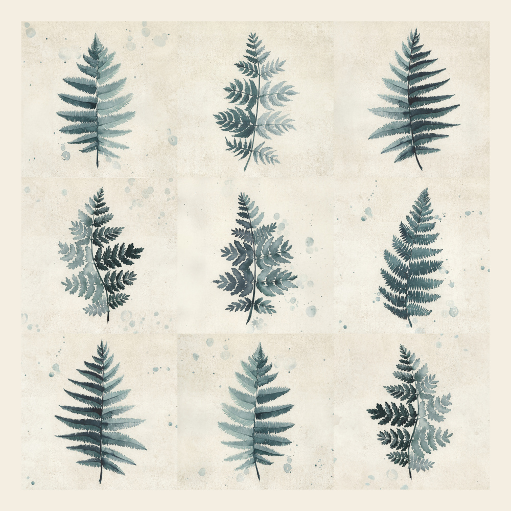 Nine ferns collage from Rosana Laiz Blursbyai