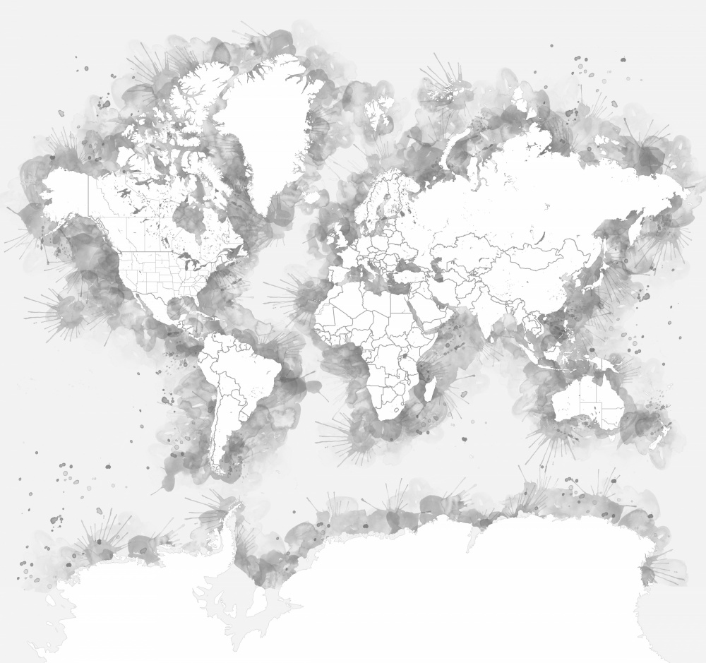 Louiss world map silhouette from Rosana Laiz Blursbyai