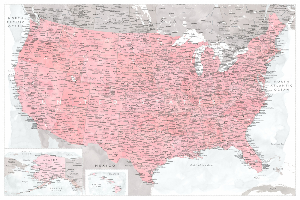 Highly detailed map of the United States, Gopi from Rosana Laiz Blursbyai