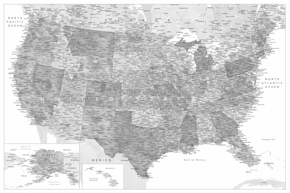Highly detailed map of the United States Jimmy from Rosana Laiz Blursbyai