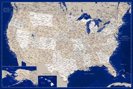 Highly detailed map of the United States, Kameryn