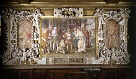 The Unification of the State, detail of decorative scheme in the Gallery of Francis I from Rosso Fiorentino