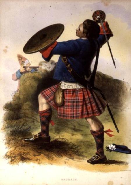 Gillies McBean at Culloden, 1746, lithograph after a painting from R.R.McIan
