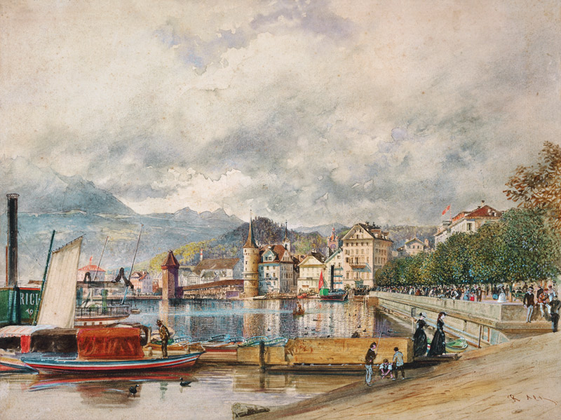 View of Lucerne from Rudolf von Alt