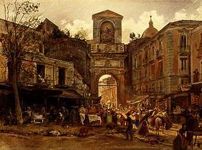 Porta Capuana in Naples from Rudolf von Alt
