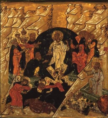 Anastasis (Christ's Descent into Hell), Russian icon from Russian School