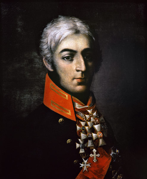 Portrait of Prince Peter Bagration (1765-1812) Russian general from Russian School