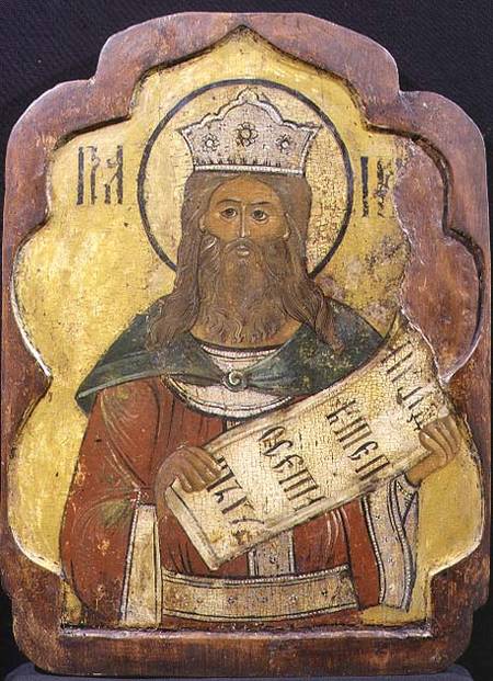 King David, icon, Ukrainian from Russian School