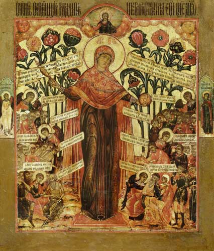 Virgin of the Rose from Russian School