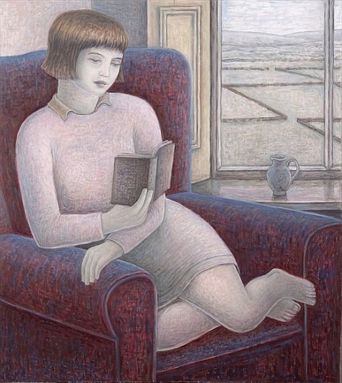 Girl Reading in Armchair, 2009 (oil on canvas)  from Ruth  Addinall