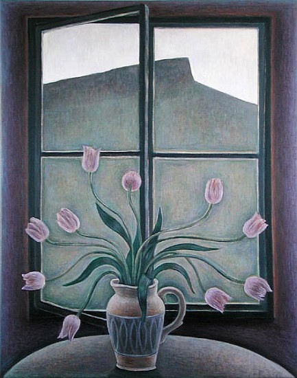 Tulips and Crag, 2001 (oil on canvas)  from Ruth  Addinall