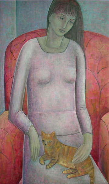 Woman with Cat from Ruth  Addinall