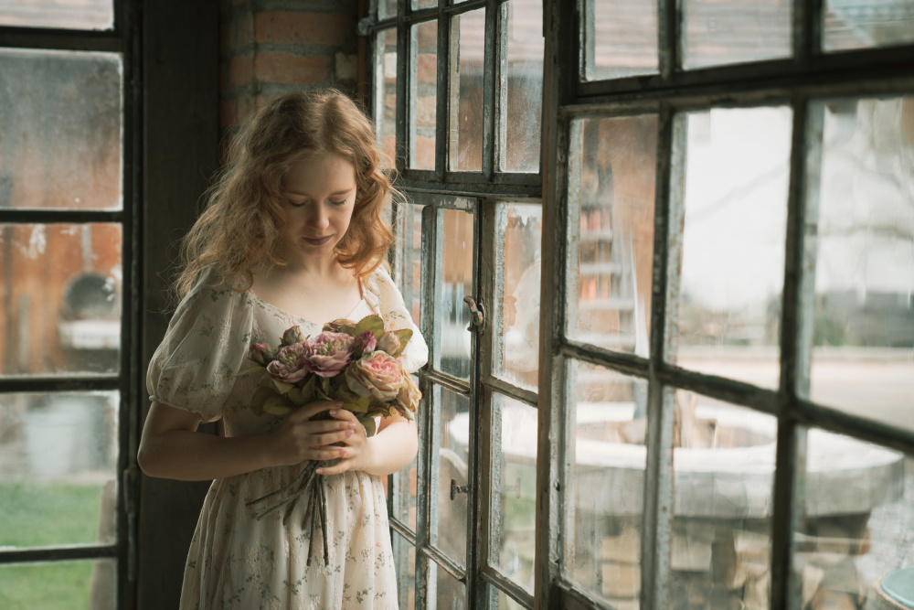 the girl with the flowers from Ruth Franke