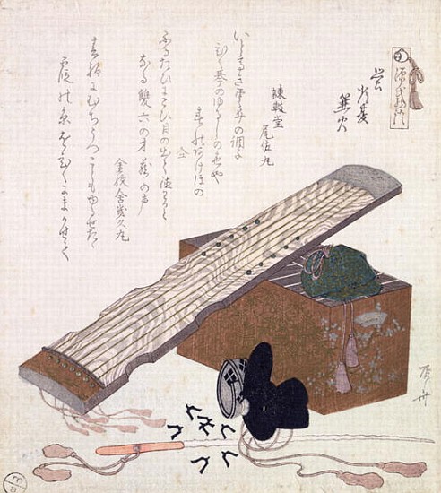 Still Life with a Koto, c.1810 from Ryuryukyo Shinsai