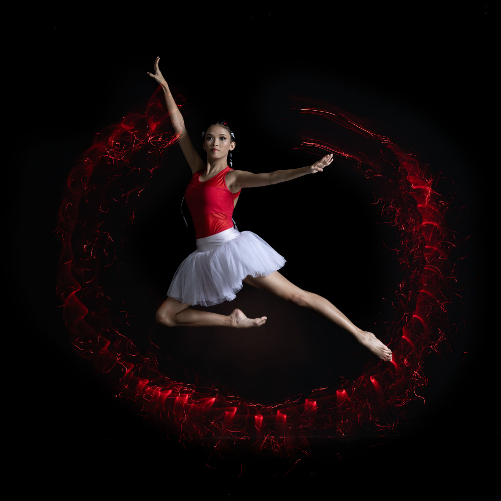 Ballerina with red light lamp from Sally Widjaja
