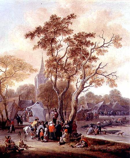 A Village Fair with a Mummer from Salomon Rombouts