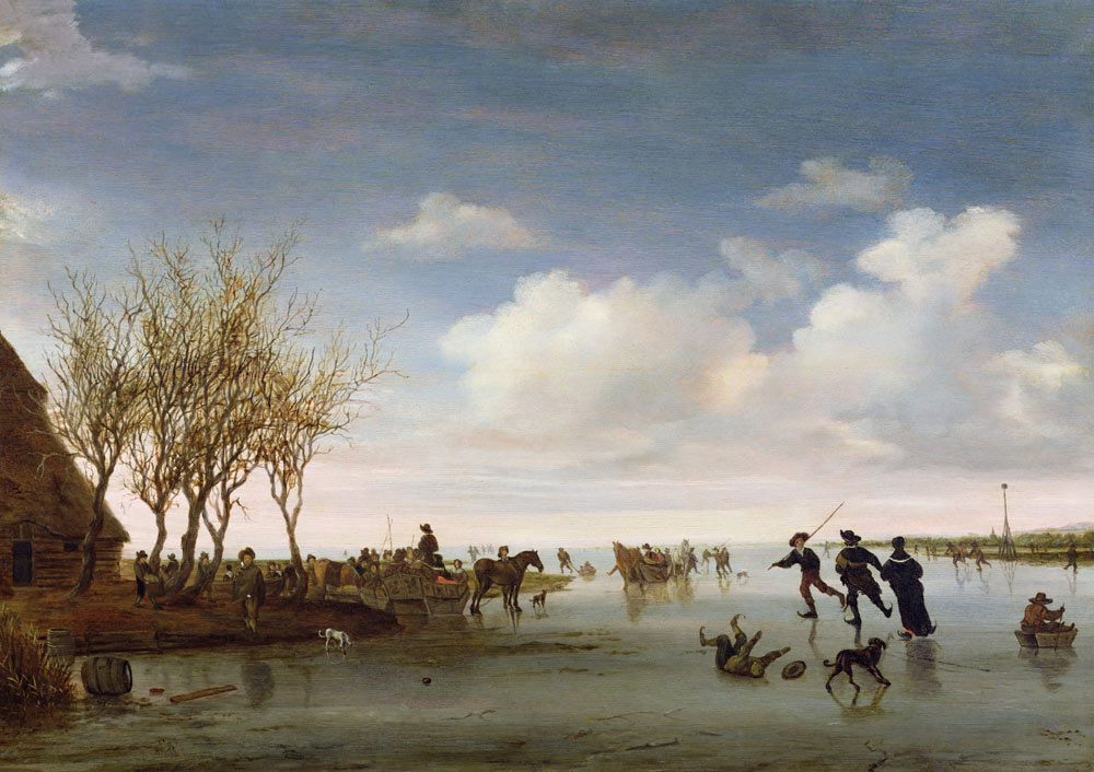 Dutch landscape with Skaters from Salomon van Ruysdael