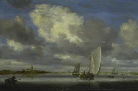 Fishing and Sailing Boats under a Broad Sky