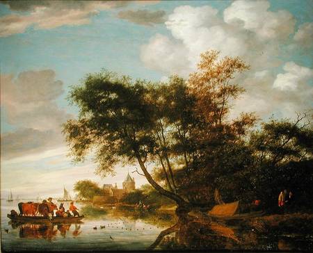 Rural River Landscape from Salomon van Ruysdael